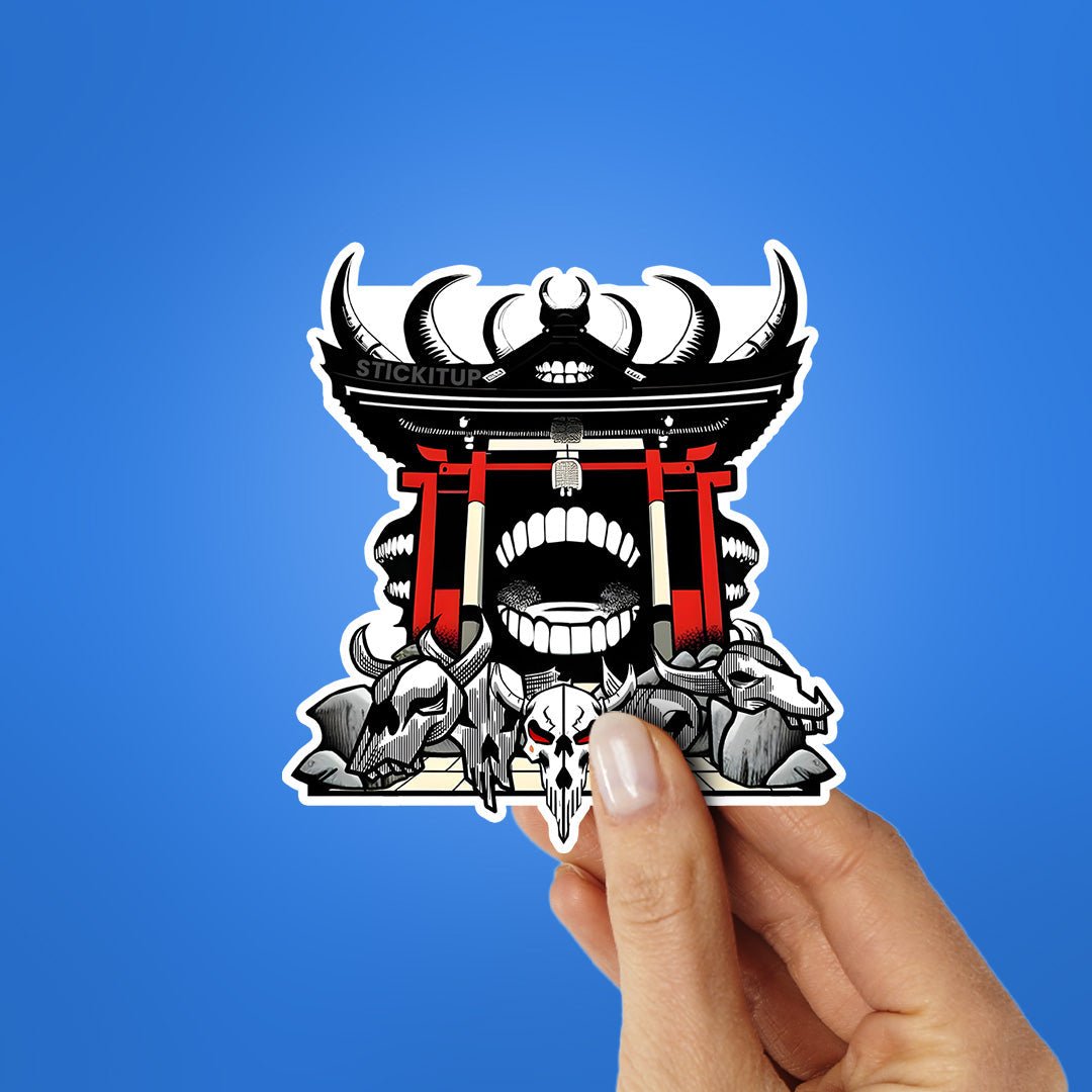 Malevolent Shrine Sticker waterproof vinyl decal for laptop, bike, car & bottle