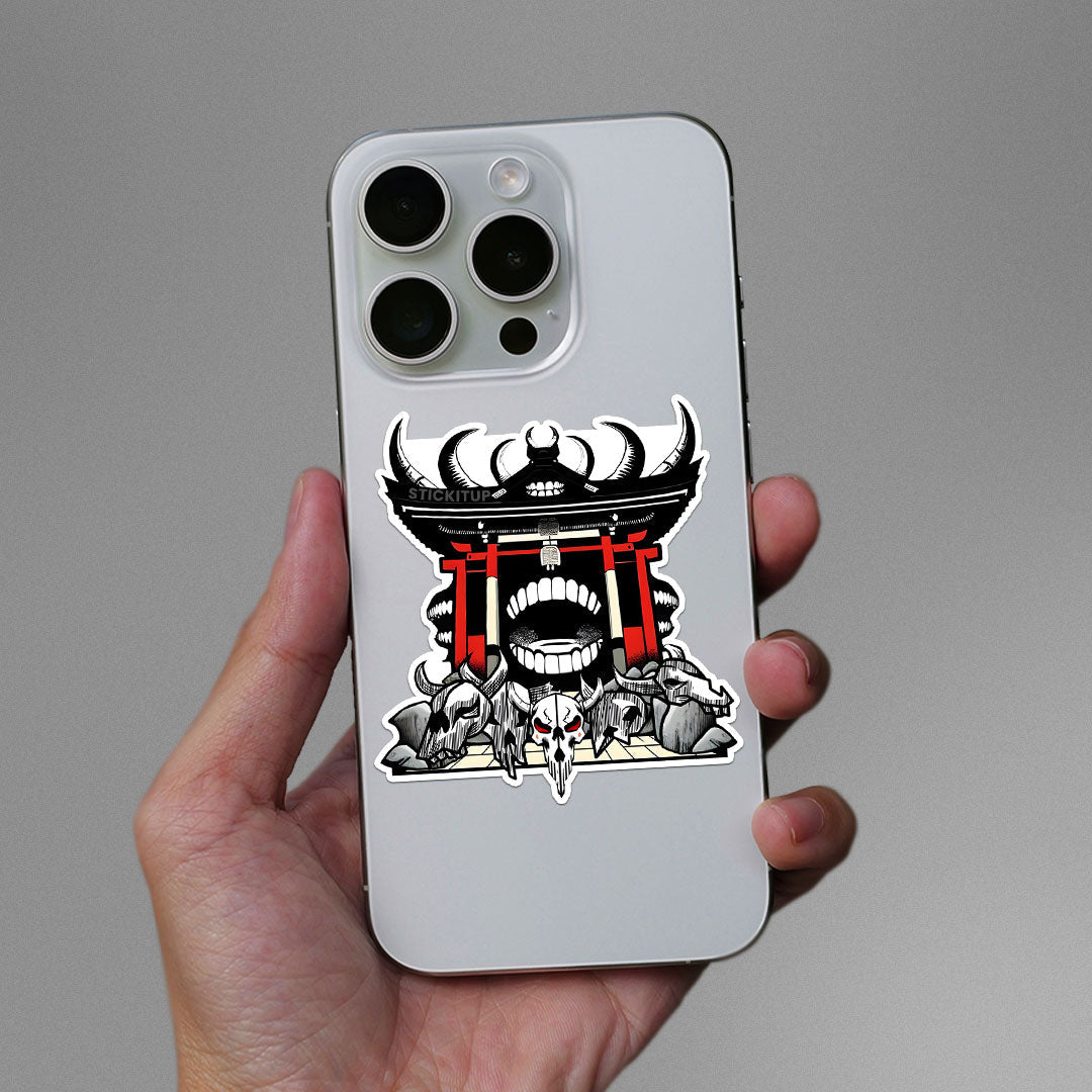 Malevolent Shrine Sticker waterproof vinyl decal for laptop, bike, car & bottle