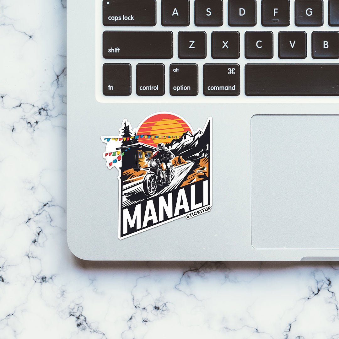 Manali Sticker waterproof vinyl decal for laptop, bike, car & bottle