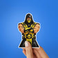 Masked Warrior Fighter Glitter Sticker
