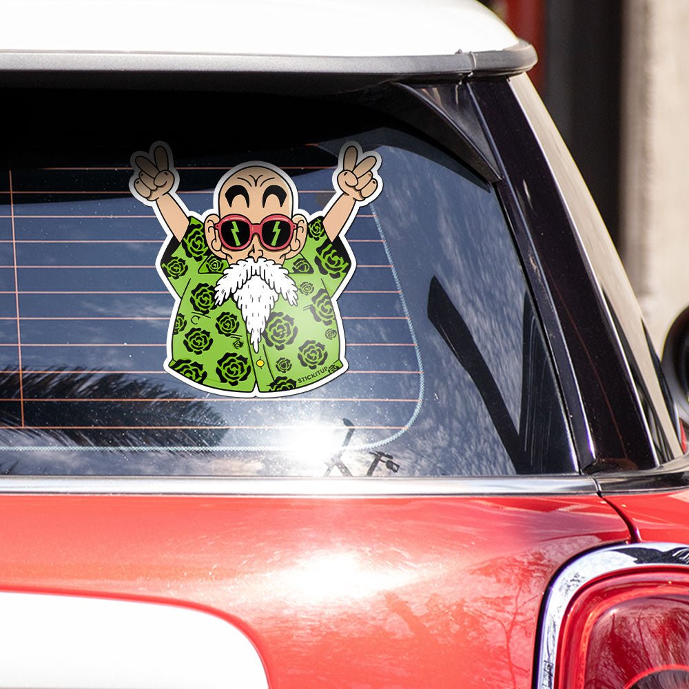 Master Roshi Bumper Sticker waterproof vinyl decal for laptop, bike, car & bottle
