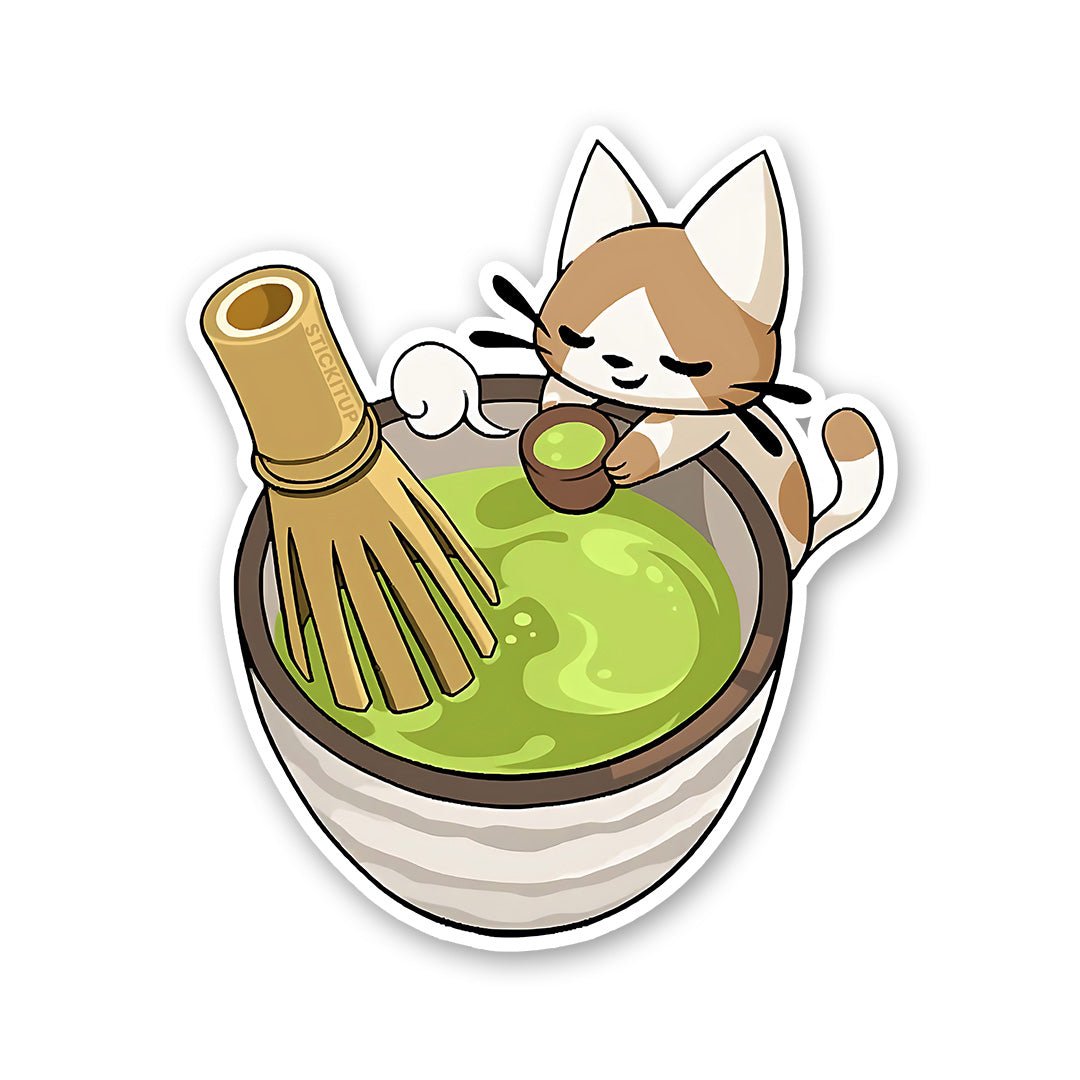 Matcha Meow Sticker - Stickers | STICK IT UP