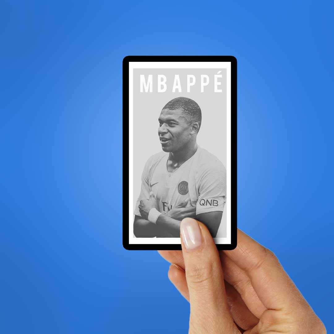 Mbappe Sticker waterproof vinyl decal for laptop, bike, car & bottle