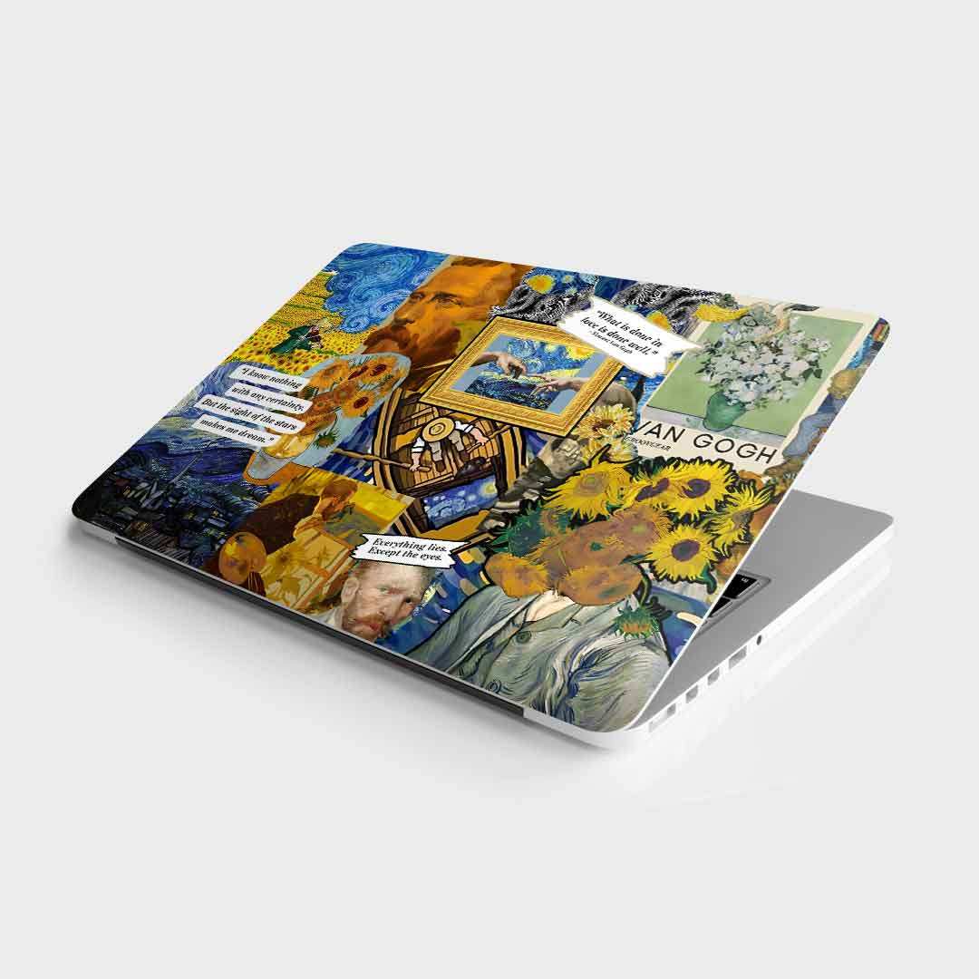 Memories of Vangogh Laptop skin waterproof vinyl decal for laptop, bike, car & bottle