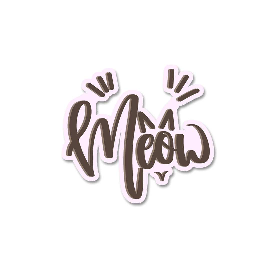 Meow Sticker waterproof vinyl decal for laptop, bike, car & bottle