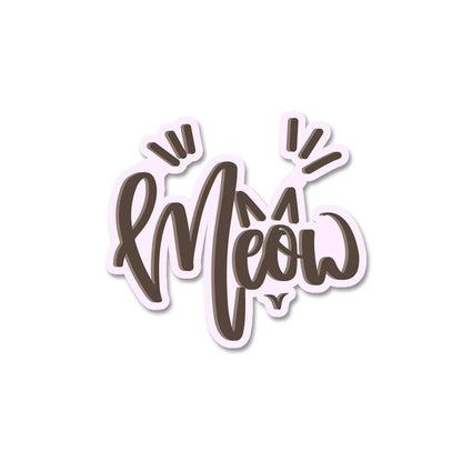 Meow Sticker waterproof vinyl decal for laptop, bike, car & bottle