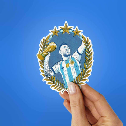 Messi Argentina Win Sticker - STICK IT UP