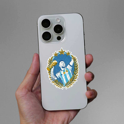 Messi Argentina Win Sticker - STICK IT UP
