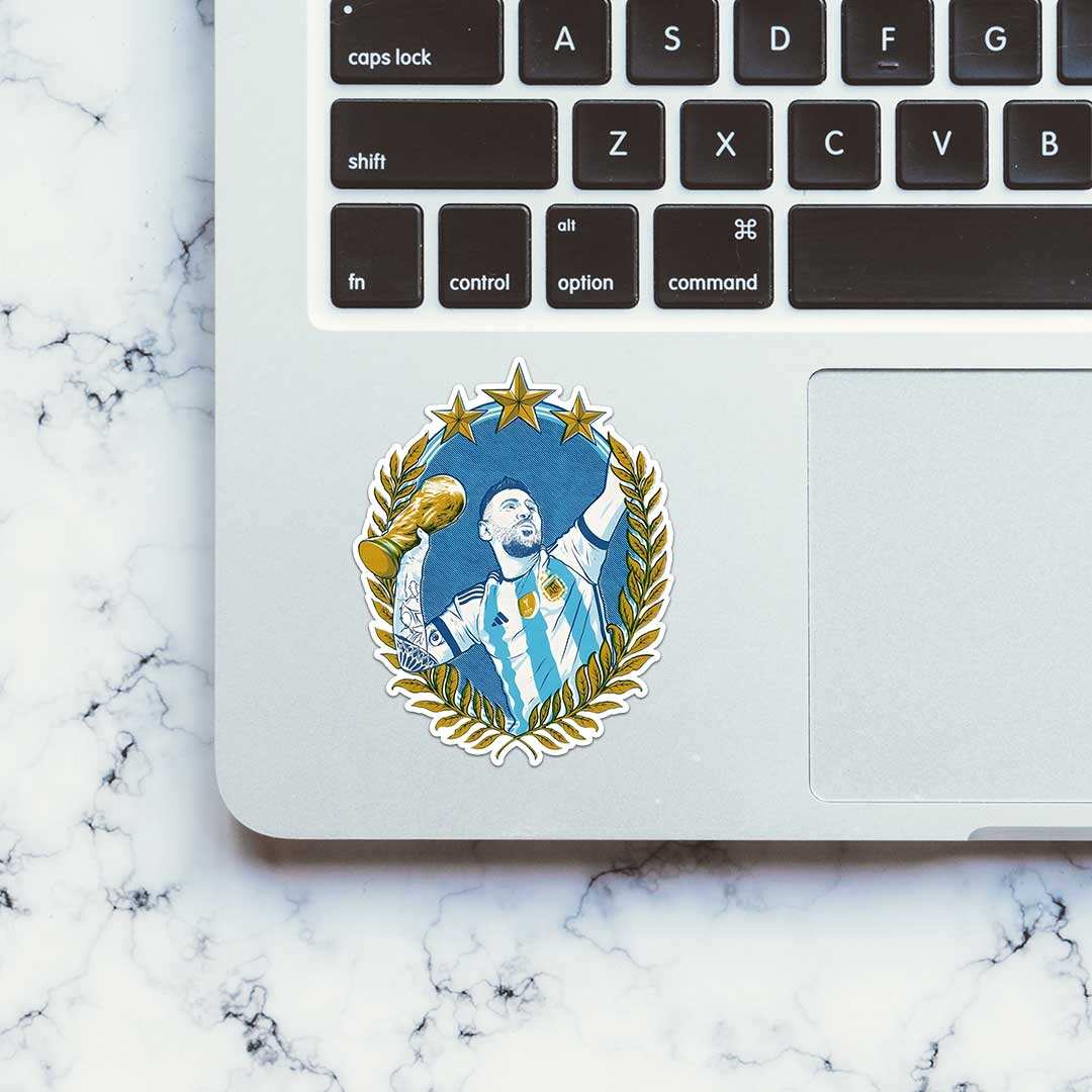 Messi Argentina Win Sticker - STICK IT UP