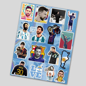 Messi mini sticker sheet waterproof vinyl decal for laptop, bike, car & bottle
