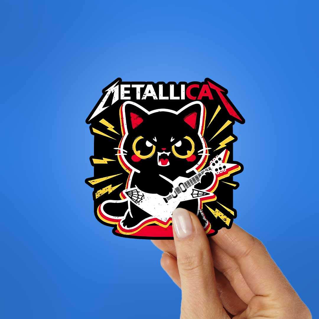 Metallicat Sticker waterproof vinyl decal for laptop, bike, car & bottle
