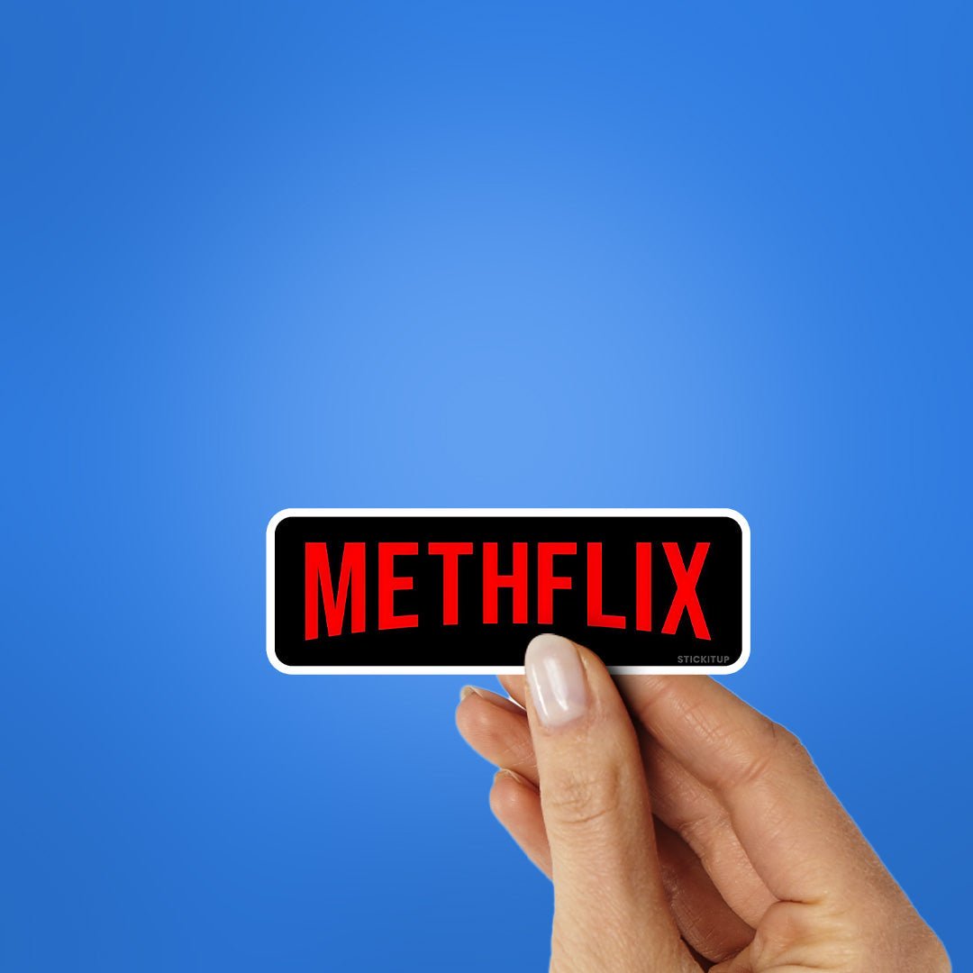 Methflix Sticker waterproof vinyl decal for laptop, bike, car & bottle