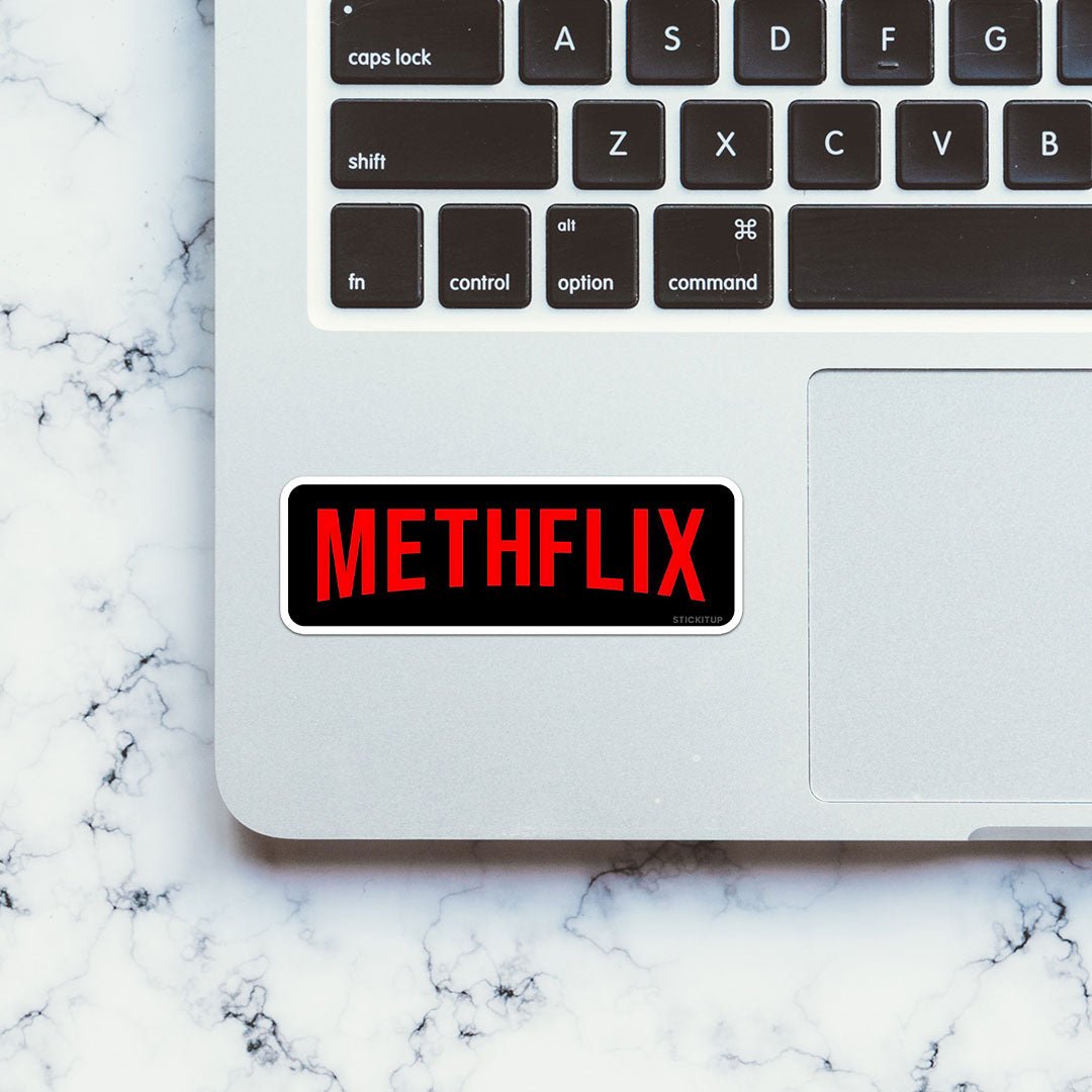 Methflix Sticker waterproof vinyl decal for laptop, bike, car & bottle