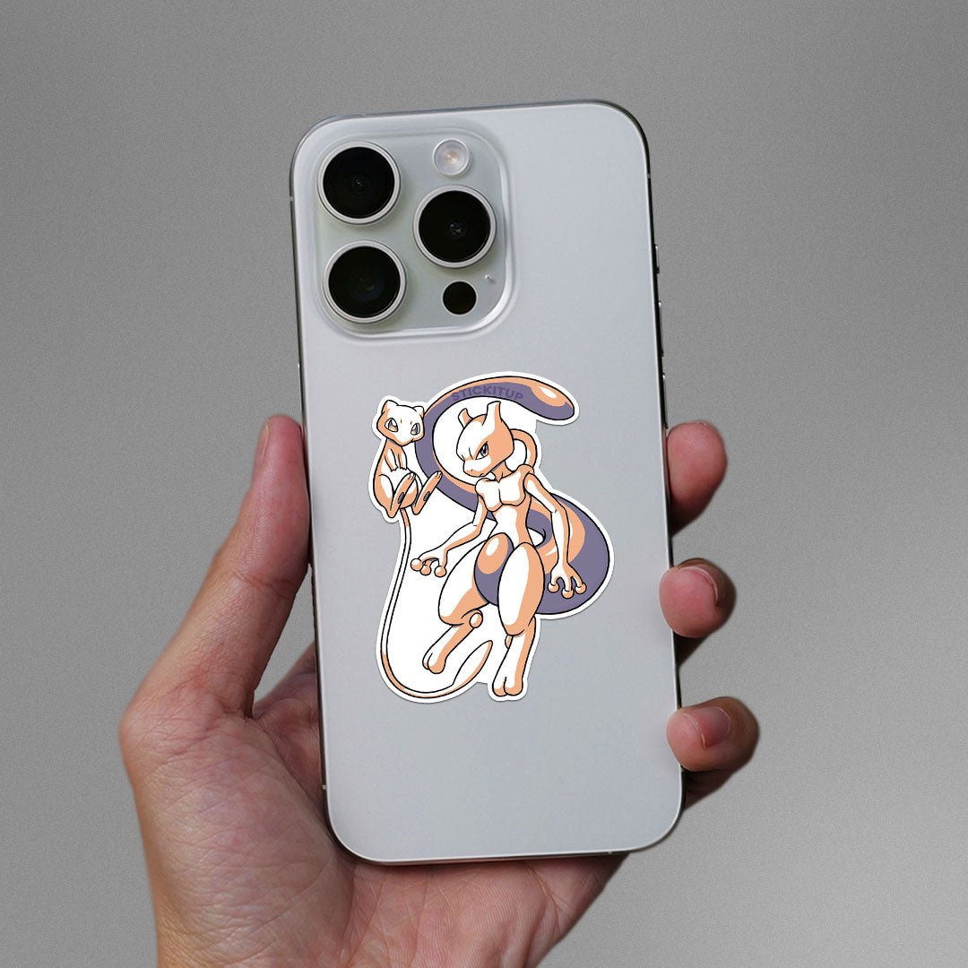 Mewtwo Sticker waterproof vinyl decal for laptop, bike, car & bottle