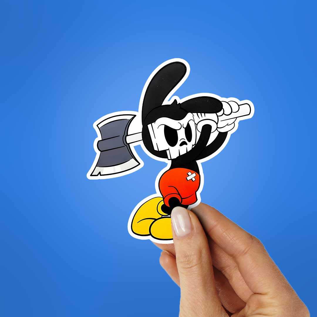 Mickey Sticker waterproof vinyl decal for laptop, bike, car & bottle