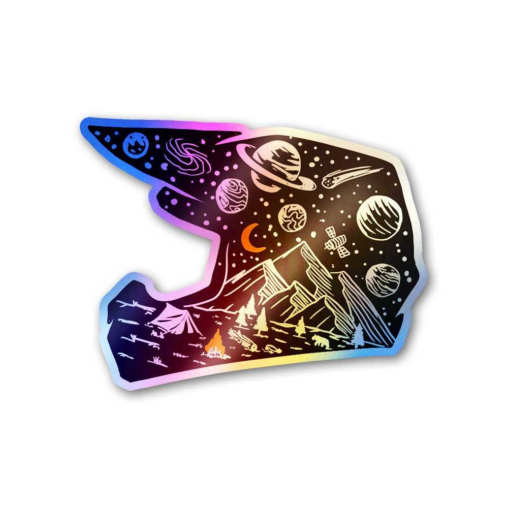 Midnight Helmet Holographic Sticker - Holographic stickers | STICK IT UP