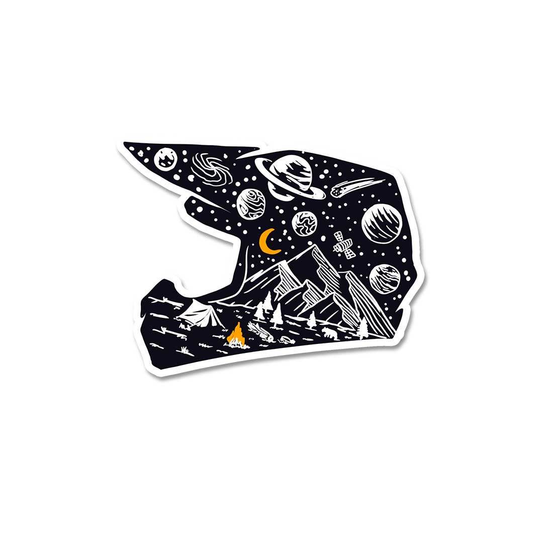 Midnight Helmet Sticker - STICK IT UP