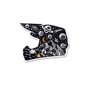 Midnight Helmet Sticker waterproof vinyl decal for laptop, bike, car & bottle