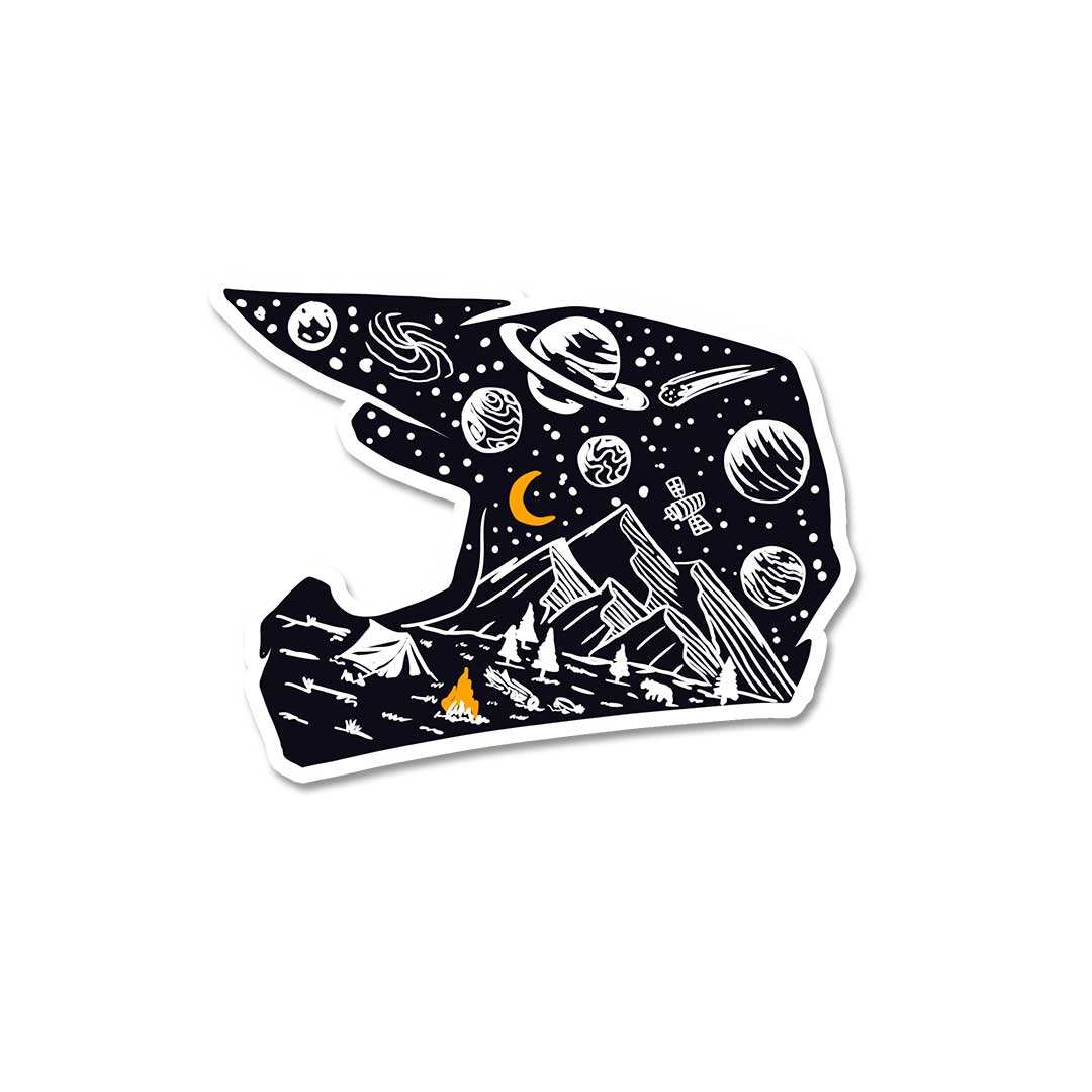 Midnight Helmet Sticker - STICK IT UP
