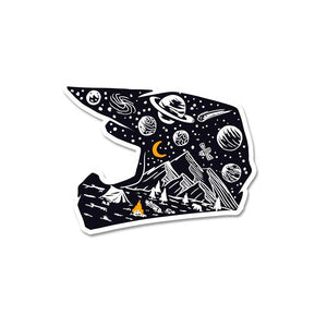 Midnight Helmet Sticker waterproof vinyl decal for laptop, bike, car & bottle