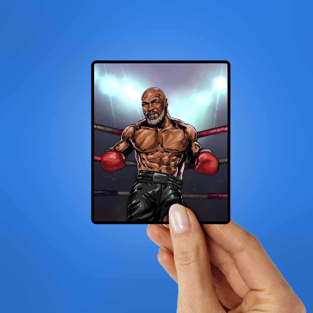 Mike Tyson Sticker waterproof vinyl decal for laptop, bike, car & bottle