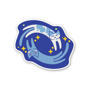 Milky Way Meow Sticker waterproof vinyl decal for laptop, bike, car & bottle