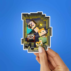 Mincraft Sticker waterproof vinyl decal for laptop, bike, car & bottle