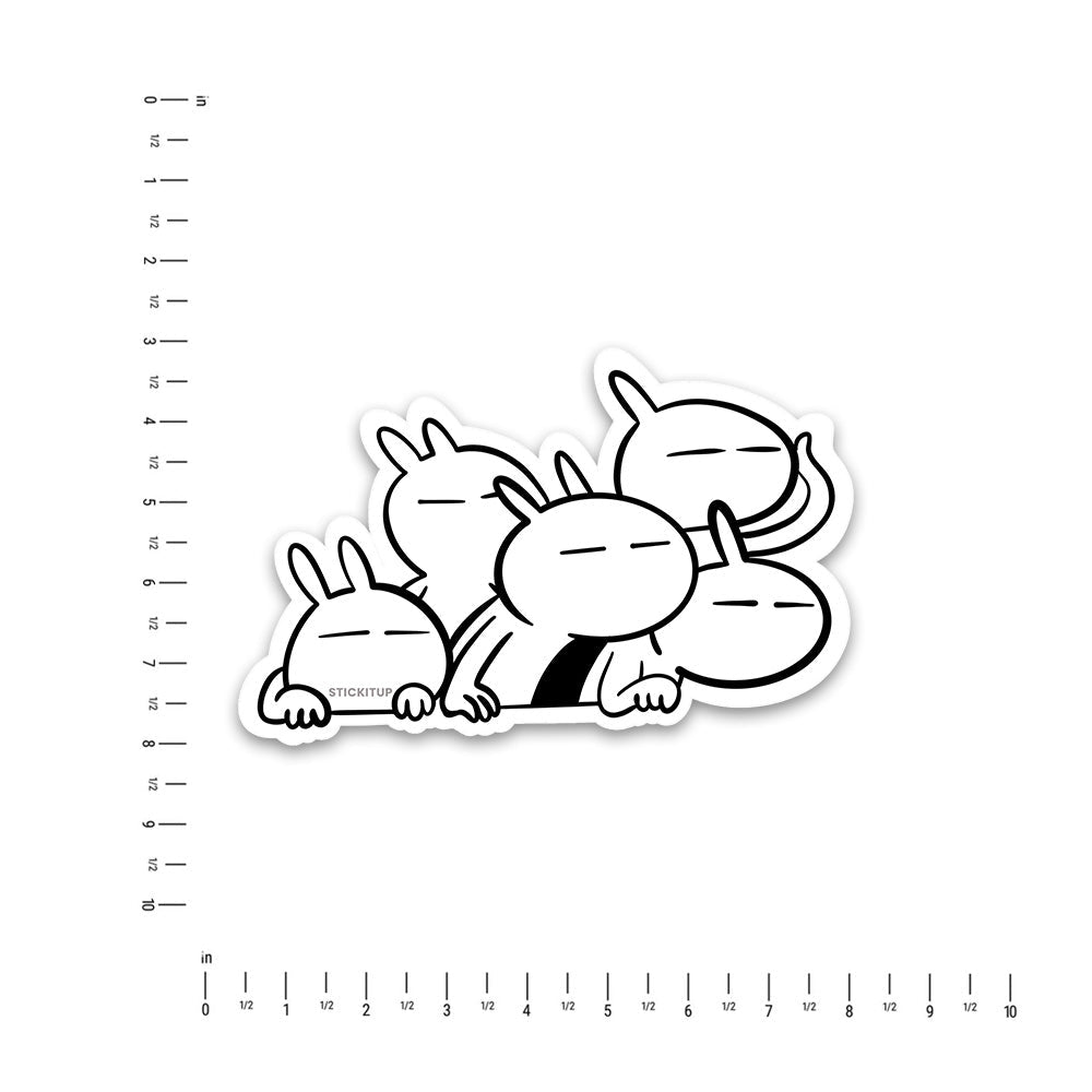 Molang & Piu Piu Bumper Sticker waterproof vinyl decal for laptop, bike, car & bottle