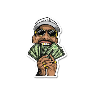 Money in Mouth Sticker waterproof vinyl decal for laptop, bike, car & bottle