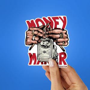 Money Maker Sticker waterproof vinyl decal for laptop, bike, car & bottle