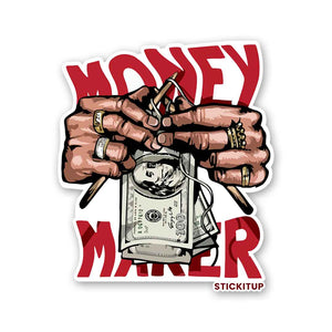 Money Maker Sticker waterproof vinyl decal for laptop, bike, car & bottle
