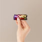 Money Root of Evil Holographic Stickers