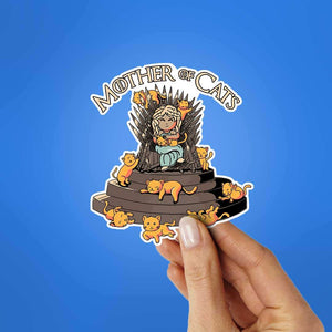 Mother Of Cats Sticker waterproof vinyl decal for laptop, bike, car & bottle