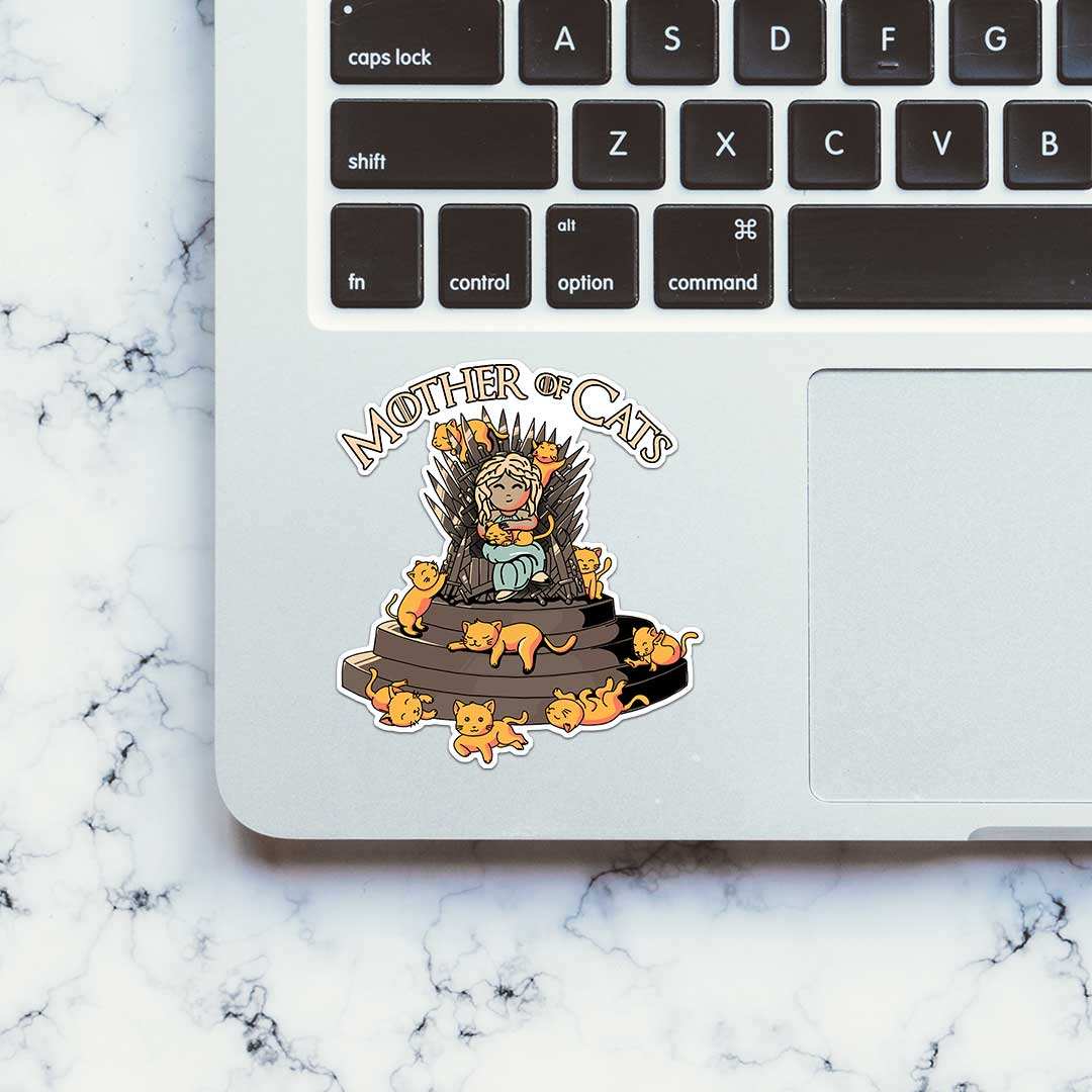 Mother Of Cats Sticker waterproof vinyl decal for laptop, bike, car & bottle