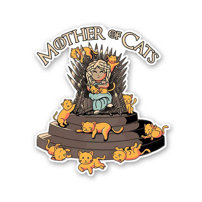 Mother Of Cats Sticker waterproof vinyl decal for laptop, bike, car & bottle