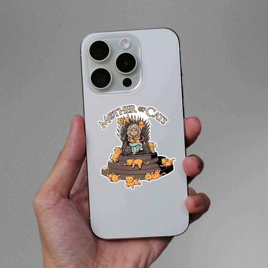 Mother Of Cats Sticker waterproof vinyl decal for laptop, bike, car & bottle