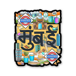 Mumbai 1.0 Sticker waterproof vinyl decal for laptop, bike, car & bottle