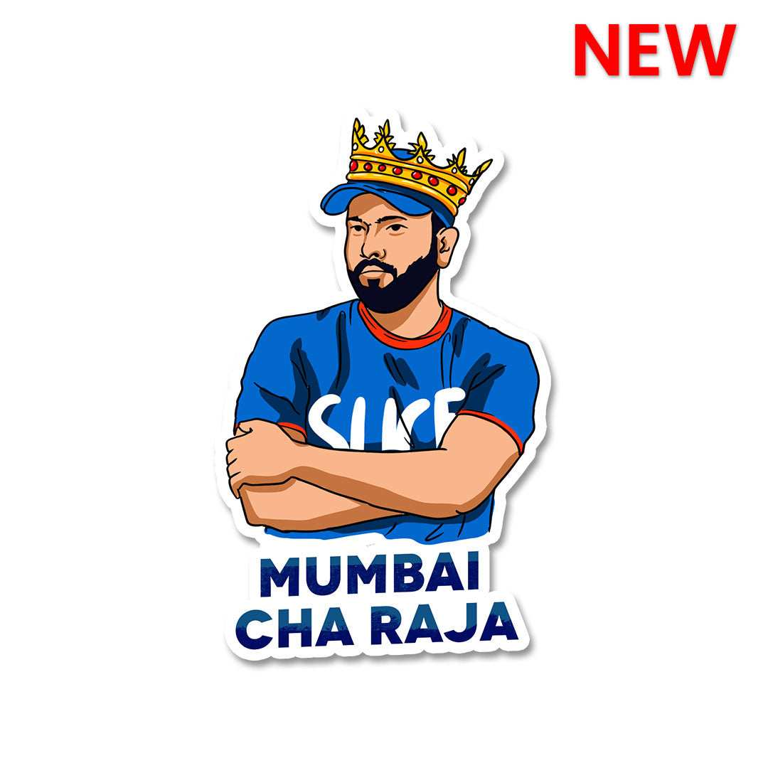 Mumbai Cha Raja Sticker waterproof vinyl decal for laptop, bike, car & bottle