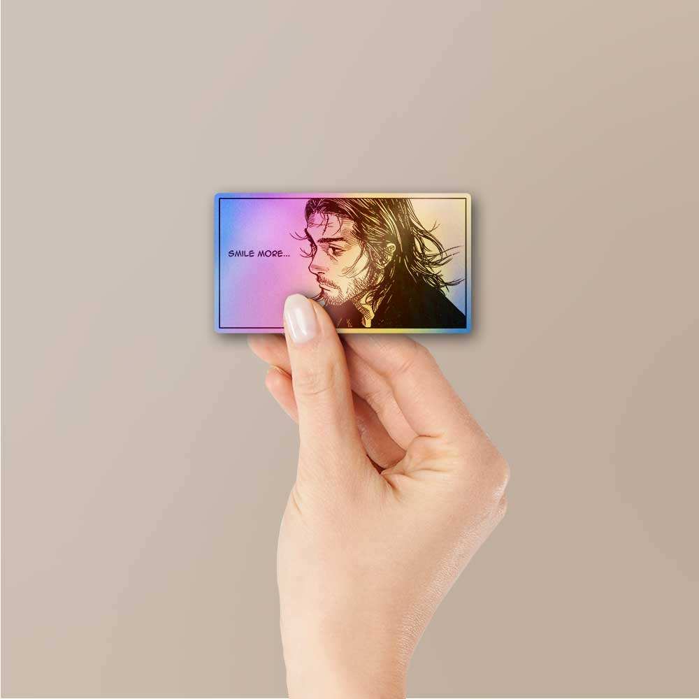 Musashi Miyamoto Holographic Sticker waterproof vinyl decal for laptop, bike, car & bottle