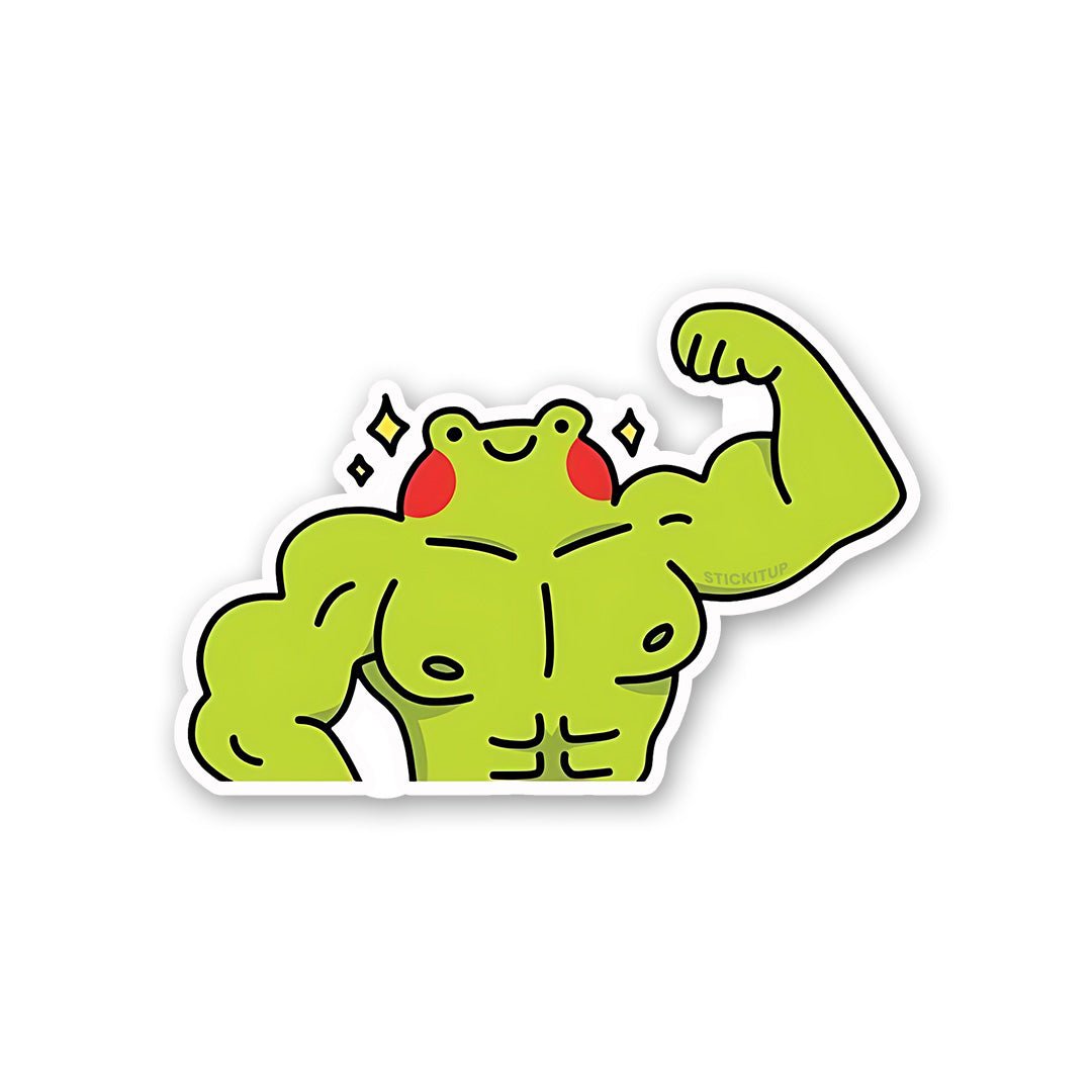 Muscle Frog Sticker - Stickers | STICK IT UP