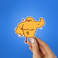 Muscular Chicken Sticker waterproof vinyl decal for laptop, bike, car & bottle
