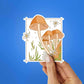 Mushroom Sticker waterproof vinyl decal for laptop, bike, car & bottle