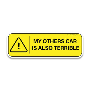 my car Bumper Sticker waterproof vinyl decal for laptop, bike, car & bottle