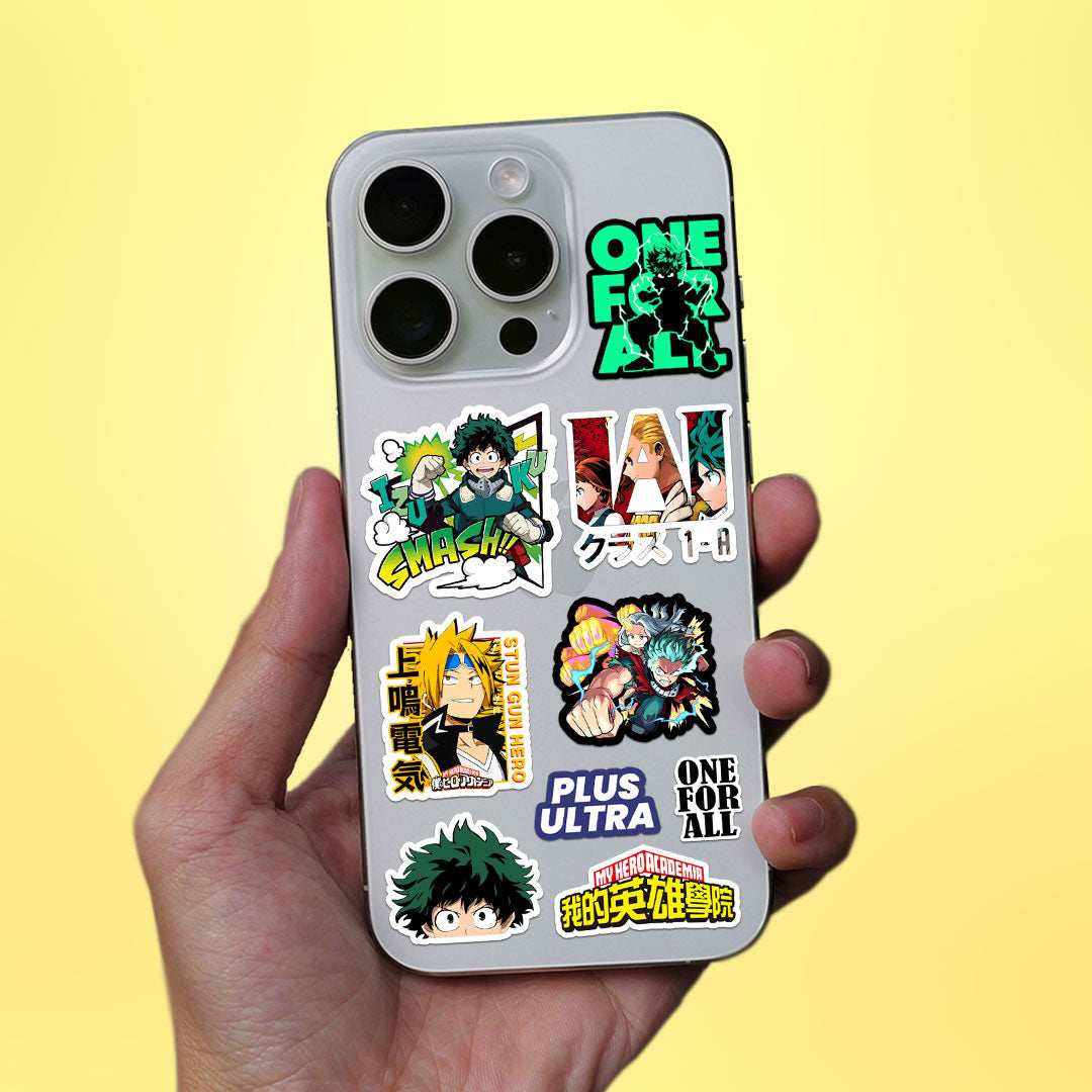 My Hero Academia Mini Sticker Sheet waterproof vinyl decal for laptop, bike, car & bottle