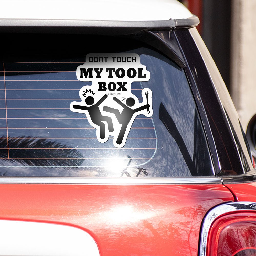 My tool Box Bumper Sticker waterproof vinyl decal for laptop, bike, car & bottle