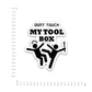 My tool Box Bumper Sticker waterproof vinyl decal for laptop, bike, car & bottle