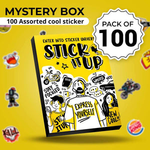 Mystery Box 4 [100 Random Stickers] waterproof vinyl decal for laptop, bike, car & bottle