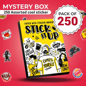 Mystery Box 5 [250 Random Stickers] waterproof vinyl decal for laptop, bike, car & bottle
