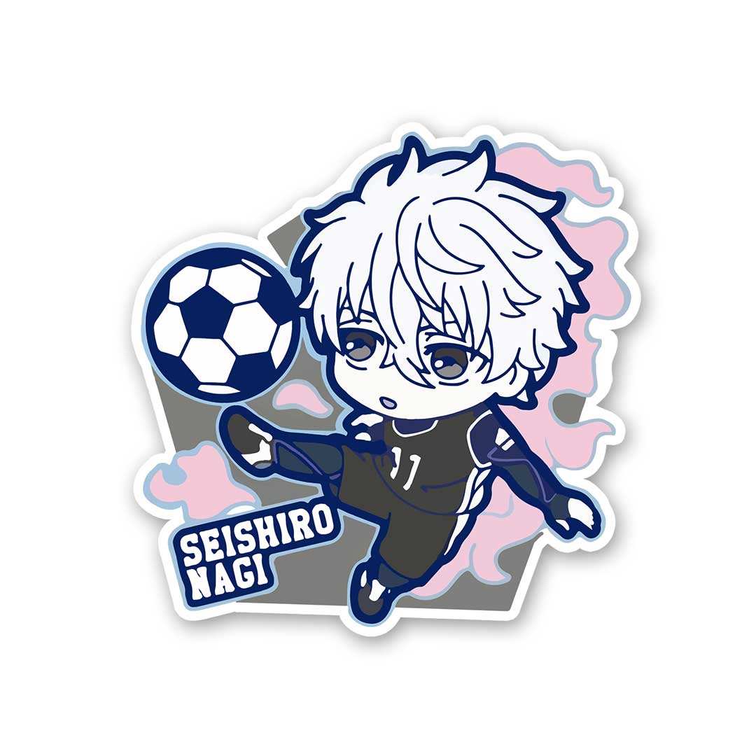 Nagi Seishiro Chibi Sticker waterproof vinyl decal for laptop, bike, car & bottle