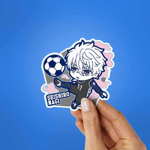 Nagi Seishiro Chibi Sticker waterproof vinyl decal for laptop, bike, car & bottle